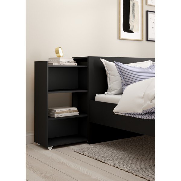 Tăblie de pat neagră 145x80 cm Naia – Tvilum-image-1