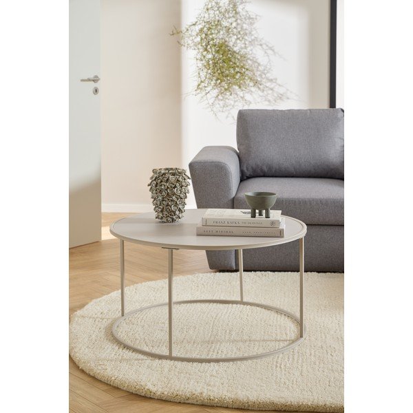 Măsuță de cafea gri rotundă din oțel ø 80 cm Seaford – Actona-image-1