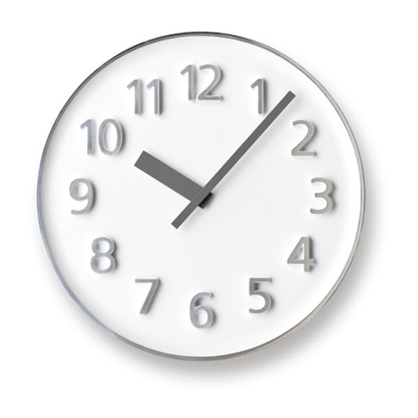 Ceas de perete Lemnos Clock Founder, ⌀ 30,4 cm, alb 