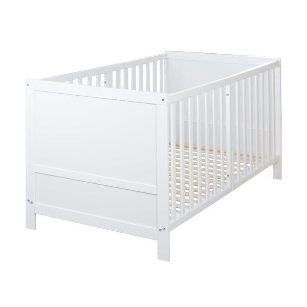 Pătuț alb cu înălțime reglabilă 70x140 cm Easy Sleep – Roba-image-2