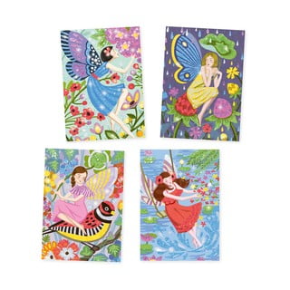 Set artistic pentru șablare Djeco Magical Fairies