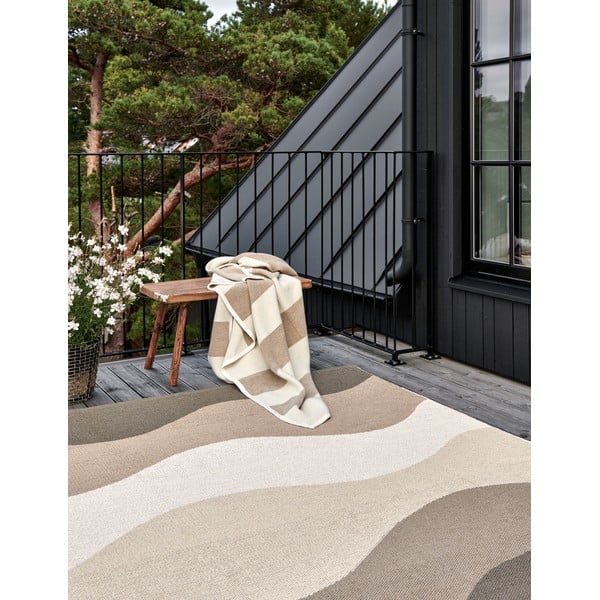 Covor tip traversă pentru interior și exterior maro/bej 70x200 cm Urvi Earth – Pappelina-image-1