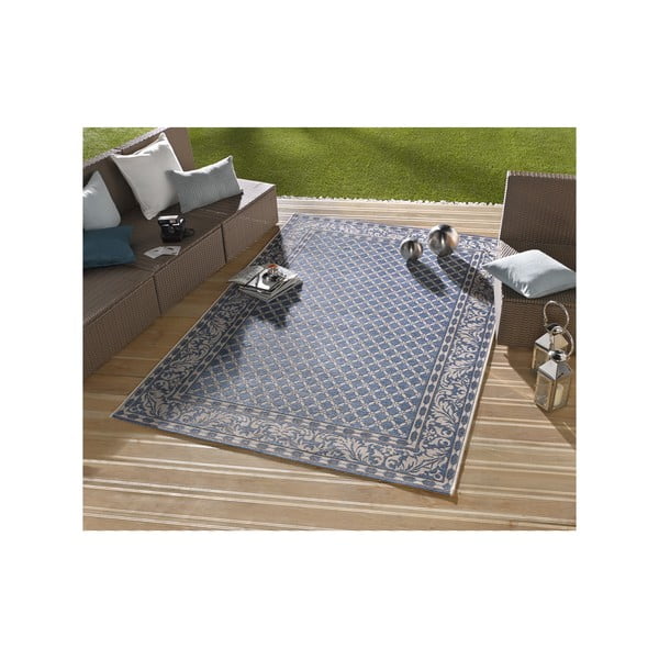 Covor adecvat pentru exterior NORTHRUGS Royal 160x230 cm, albastru - crem-image-4