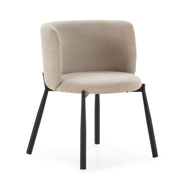 Set de scaune de sufragerie bej 2 buc. tapițat Ginny – MOME