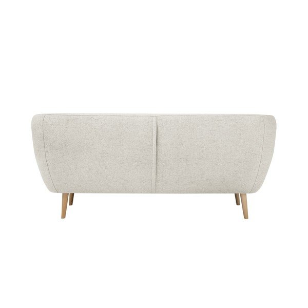Canapea cu 3 locuri și picioare de culoare deschisă Mazzini Sofas Sicile, crem-image-4