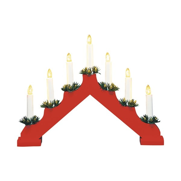 Decorațiune luminoasă roșie  cu model de Crăciun Ola – Markslöjd