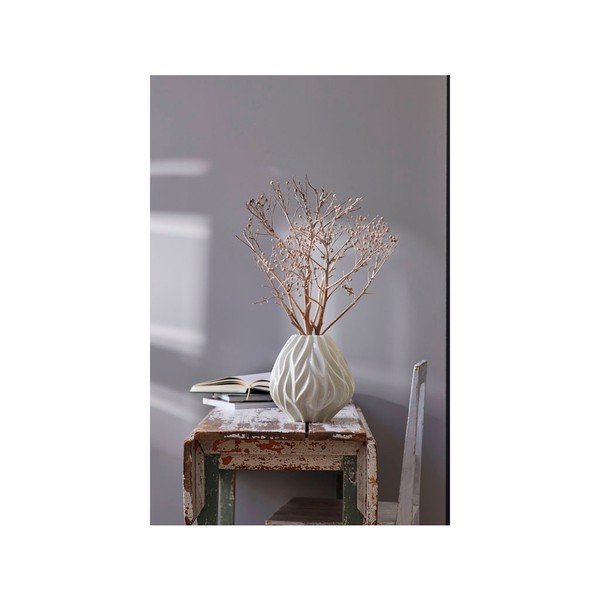 Vază din porțelan Morsø Flame, înălțime 23 cm, alb-image-1