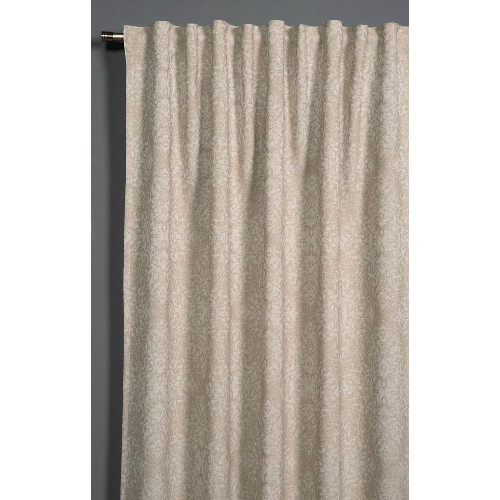 Draperie bej blackout, termoizolantă din jacquard 140x245 cm Ornament – Sehlbach