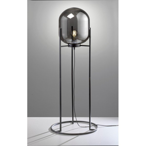 Lampadar negru cu abajur din sticlă (înălțime 97 cm) Regi – Fischer & Honsel-image-1