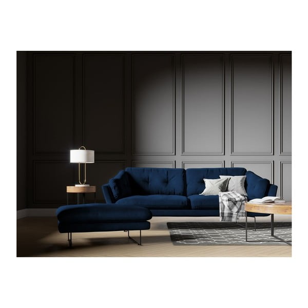 Canapea cu tapițerie de catifea Windsor & Co Sofas Gravity, albastru-image-4