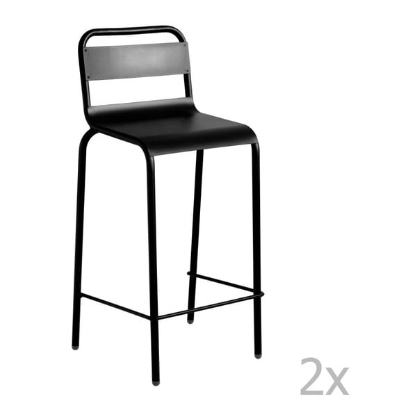  Set 2 scaune de bar Isimar Anglet, negru