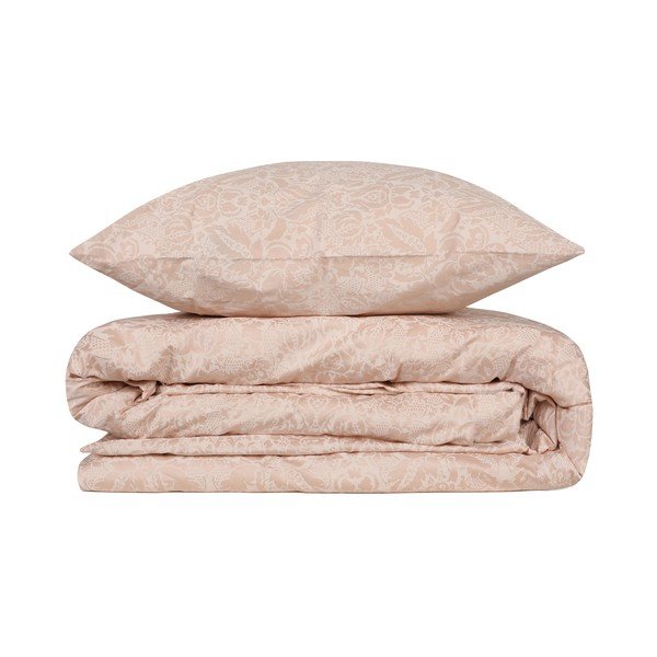 Lenjerie de pat din bumbac satinat Cream, 140 x 200 cm, crem