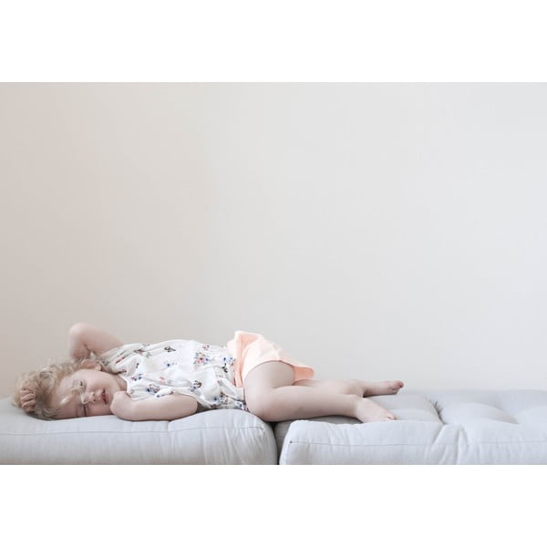 Fotoliu variabil pentru copii cu taburet Karup Design Mini Cube Light Blue-image-1