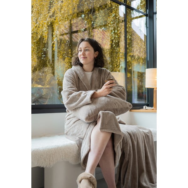 Halat taupe S/M din micropluș/cocolino Pippa – Tiseco Home Studio-image-1