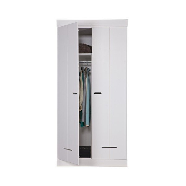 Șifonier cu 2 uși WOOOD Locker, alb-image-4