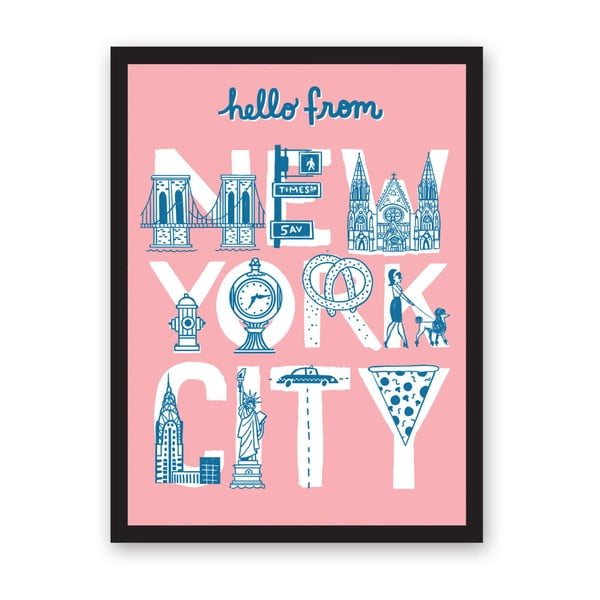 Poster Ohh Deer Hello From New York City, 29,7 x 42 cm