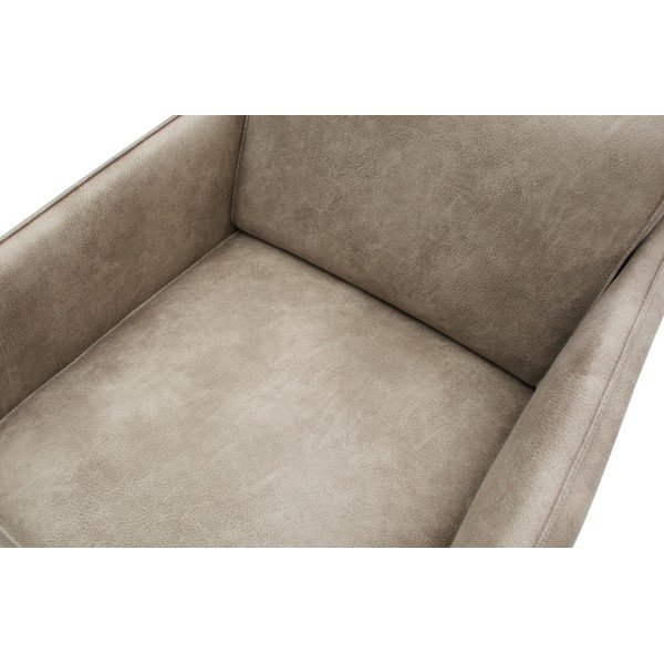 Fotoliu din piele artificială BePureHome Statemnent, gri deschis-image-1