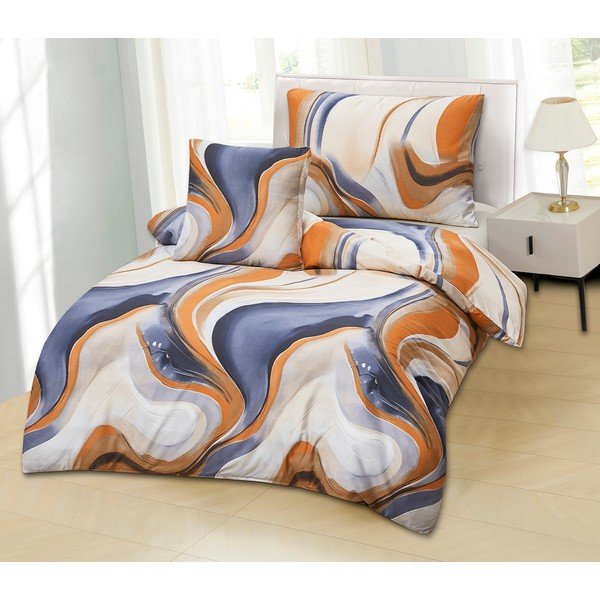 Lenjerie de pat din microsatin pentru pat de o persoană cu 3 piese 140x200 cm Gonzalo – My House-image-1