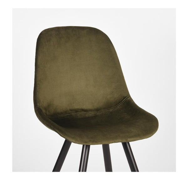 Scaune de dining kaki 2 buc. din catifea Capri  – LABEL51-image-4