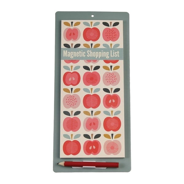 Carnețel magnetic pentru lista de cumpărături Rex London Vintage Apple