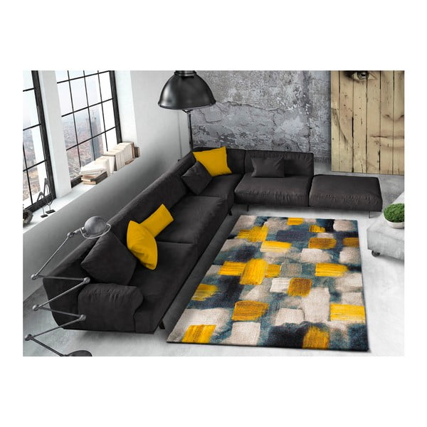 Covor Universal Lienzo, 120 x 170 cm, albastru - galben-image-1