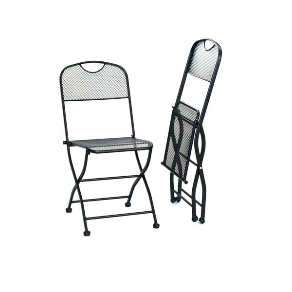 Scaun de grădină negru din metal - Rojaplast-image-1