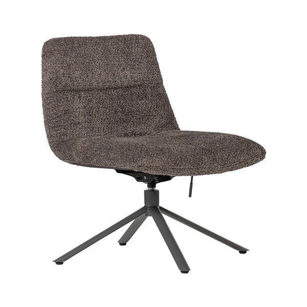 Fotoliu maro pivotant cu tapițerie din țesătură bouclé Soren – WOOOD