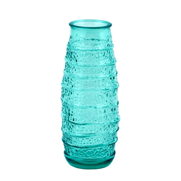 Carafă din sticlă reciclată Ego Dekor Organic, 300 ml, turcoaz