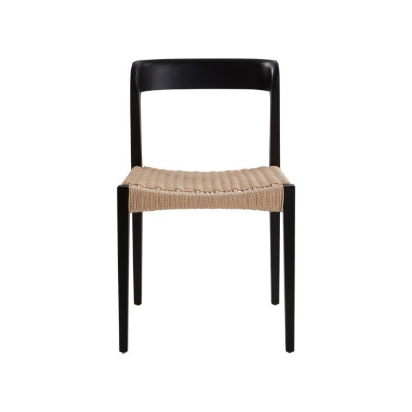Scaun de dining negru din lemn de ulm Vikdalen – Jotex-image-2
