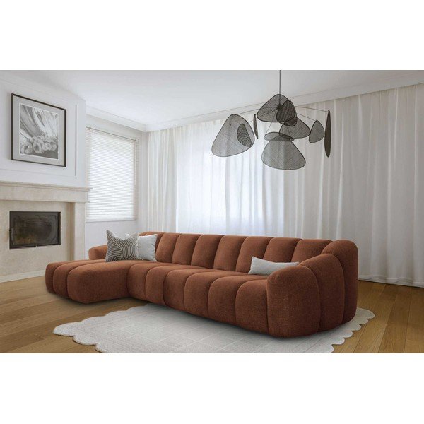 Colțar teracotă (cu colț pe partea stângă/cu șezlong) Shell – Miuform-image-2