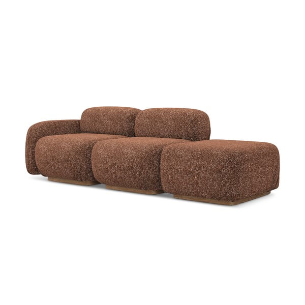 Șezlong modular portocaliu/maro (cu colț pe partea stângă) Ailani – Makamii-image-2