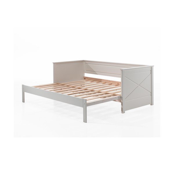 Pat pentru copii  alb cu extensie suplimentară 180x200/90x200 cm PINO – Vipack-image-3