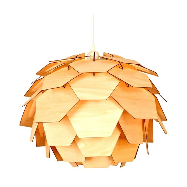 Lustră Scan Lamps Carpatica, ⌀ 41 cm, decor lemn