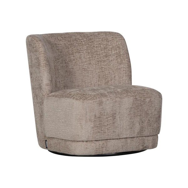 Fotoliu maro deschis cu tapițerie din catifea Atty – WOOOD