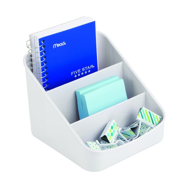 Organizator cu 3 compartimente iDesign Linus, 16 x 14,5 cm, gri-image-1
