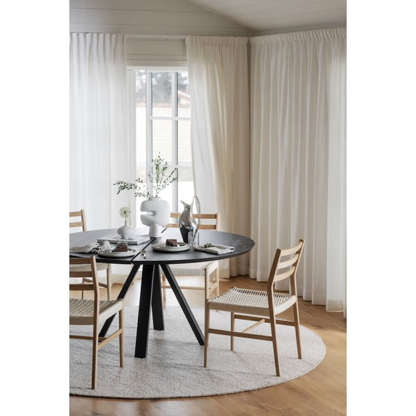 Masă de dining rotundă cu blat din lemn de stejar 150x150 cm Carradale - Rowico-image-2