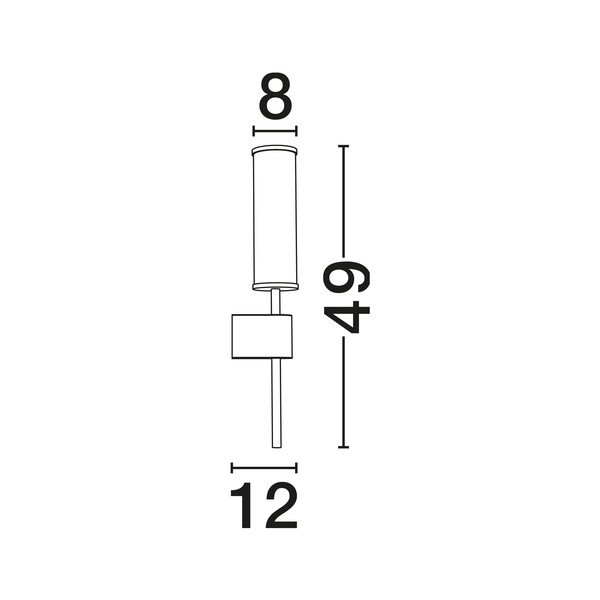 Aplică de perete albă/alămie LED cu aspect de piatră Nolia – Nova Luce-image-2