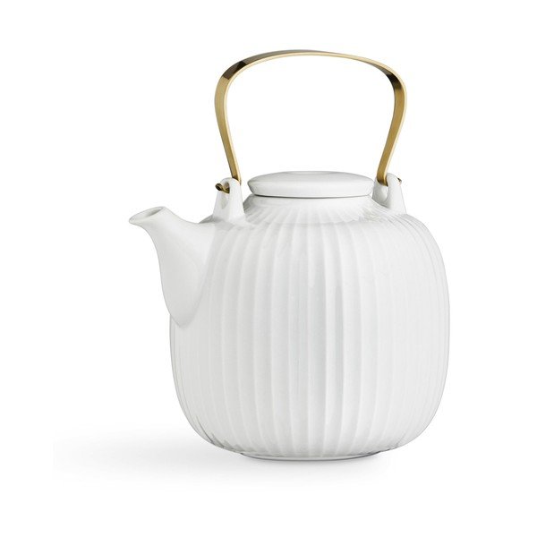 Ceainic din porțelan Kähler Design Hammershoi, 1,2 l, alb
