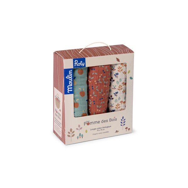 Scutece din muselină 3 buc.  Pomme des Bois – Moulin Roty-image-1
