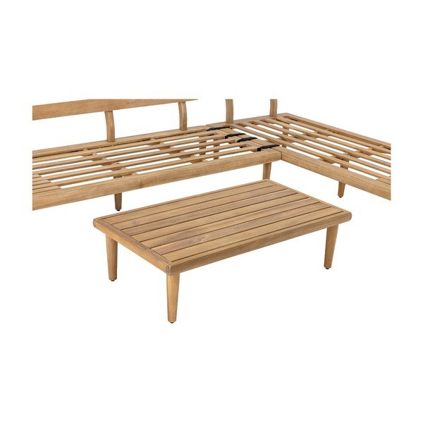 Set mobilier de grădină bej din lemn de acacia pentru 3 persoane Cesano – Bloomingville-image-4