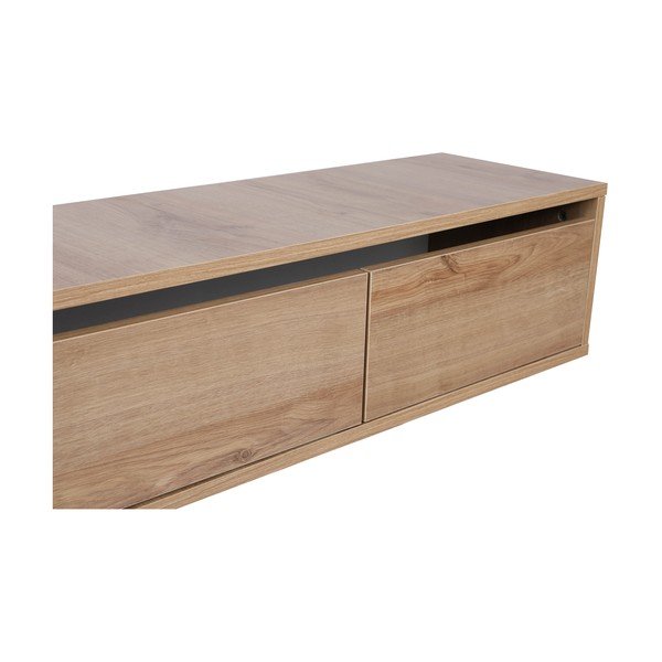 Comodă TV în culoare naturală cu aspect de lemn de stejar 180x30x25 cm Rust – Kalune Design-image-4