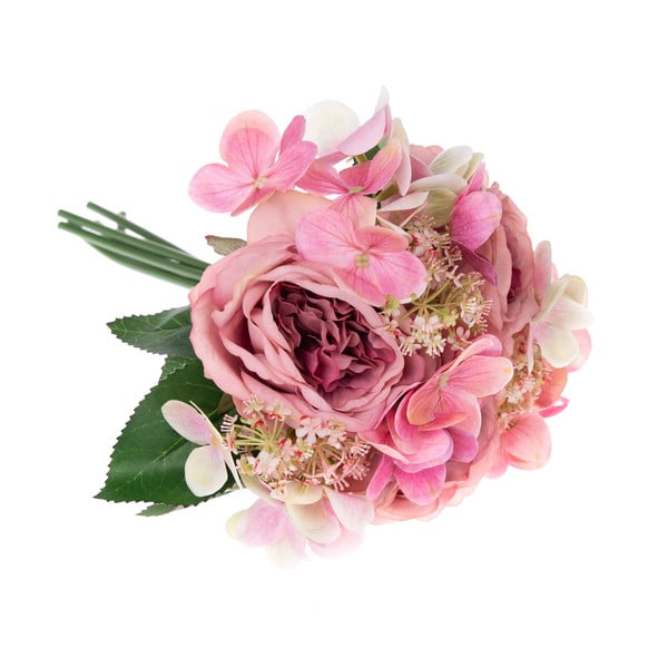 Buchet decorativ artificial de hortensie și trandafir Dakls Pessa