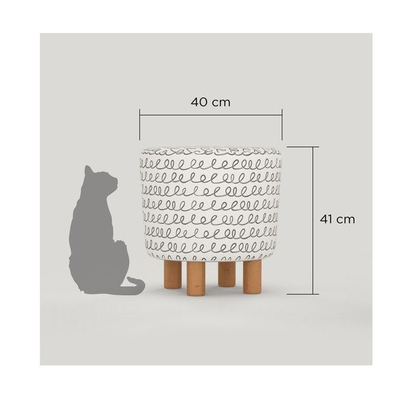 Taburet cu picioare din lemn Cono Sway, ⌀ 41 cm-image-3