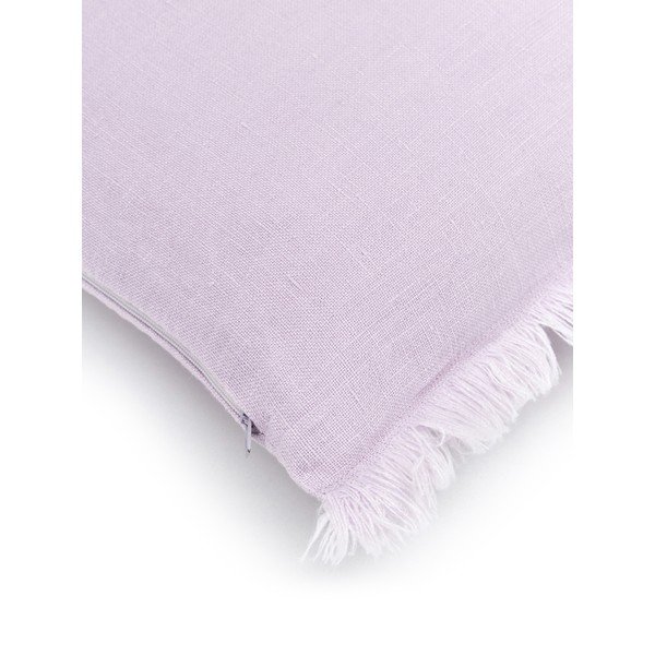 Față de pernă decorativă din in Westwing Collection Luana, 50 x 50 cm, roz-image-1