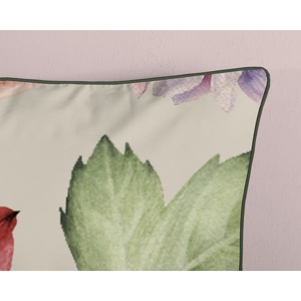 Lenjerie de pat bej din bumbac satinat pentru pat de o persoană, extinsă 140x220 cm Fiori – Descanso-image-3