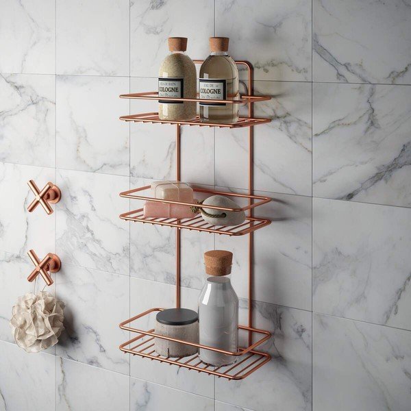 Etajeră cu 3 rafturi pentru baie Metaltex Copper-image-1