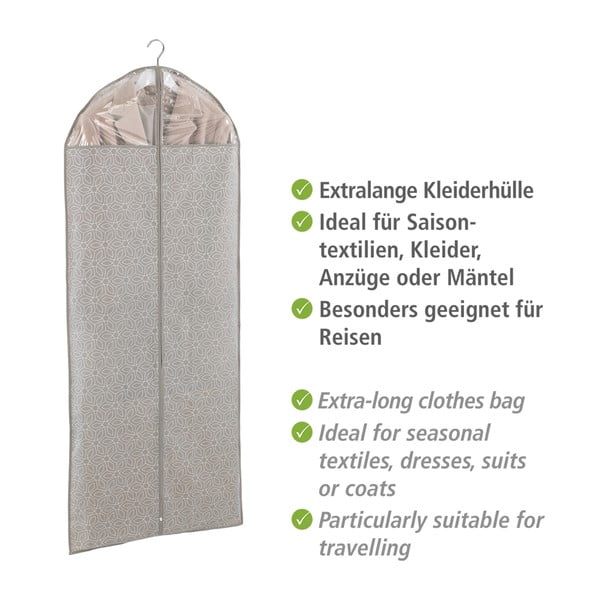 Husă protecție haine Wenko Balance, 150 x 60 cm, bej-image-3