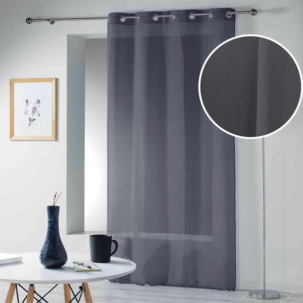 Perdea gri antracit 140x280 cm Telma – douceur d'intérieur-image-3