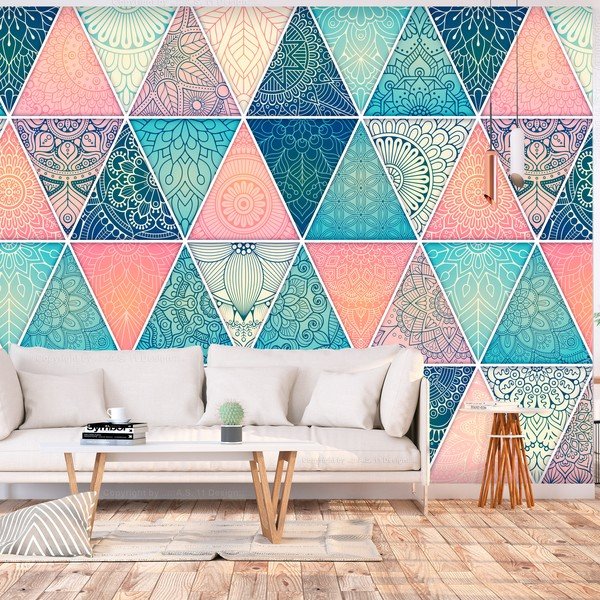 Tapet în format mare Artgeist Oriental Triangles, 400 x 280 cm-image-1