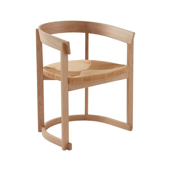 Scaun de dining în culoare naturală deschisă cu cotiere din lemn de stejar Kungsholmen – Jotex